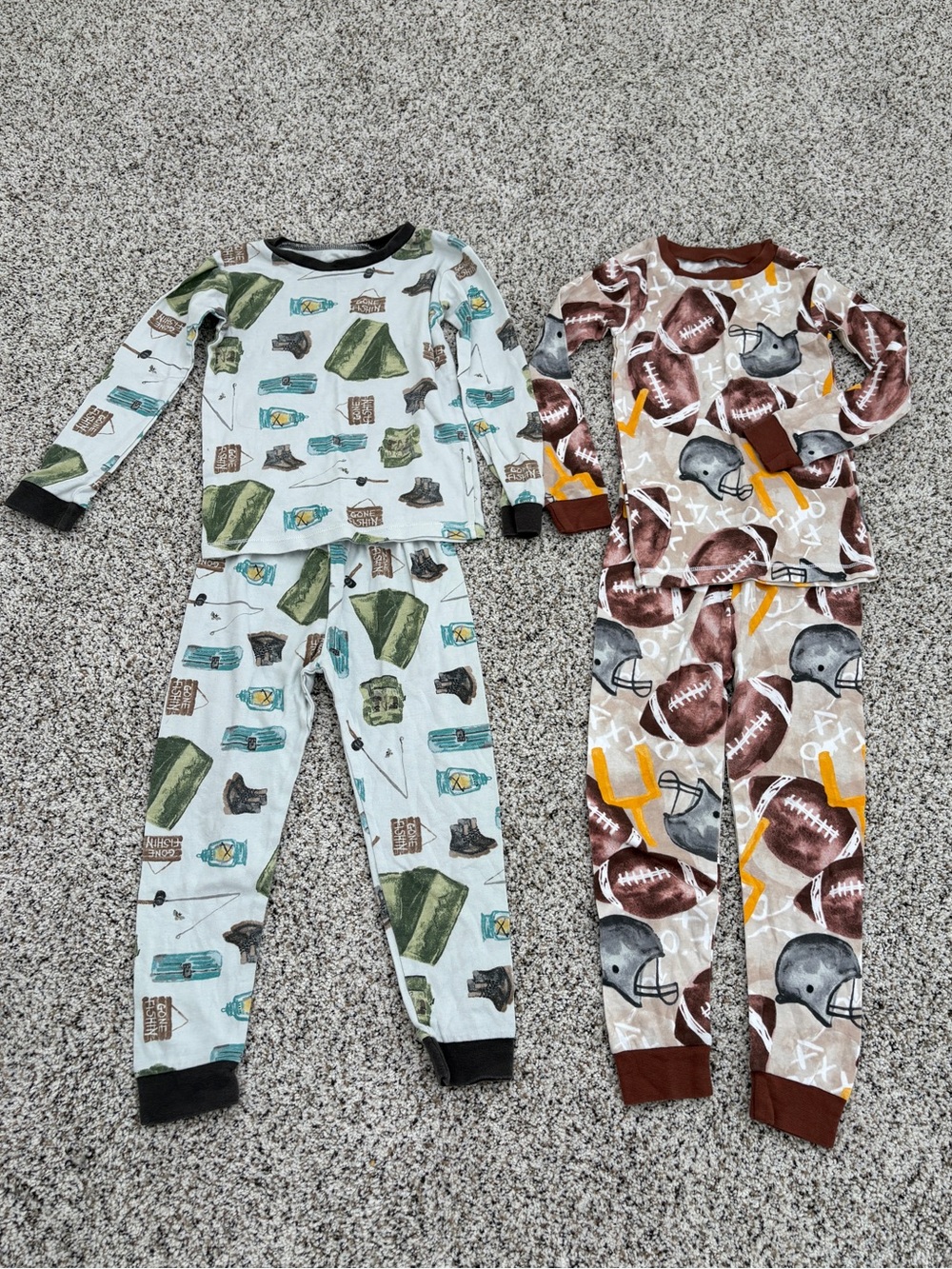 Burt’s Bees Kids Organic Cotton Long-Sleeve & Pants Pajama Set Bundle Lot, 4T